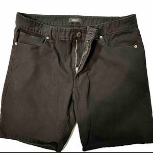 Nova‎ Men Black Chino Shorts Zip Fly Size 38